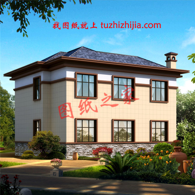 農(nóng)村30萬別墅款式圖片及設(shè)計圖，耐看又實(shí)用的二層小別墅！