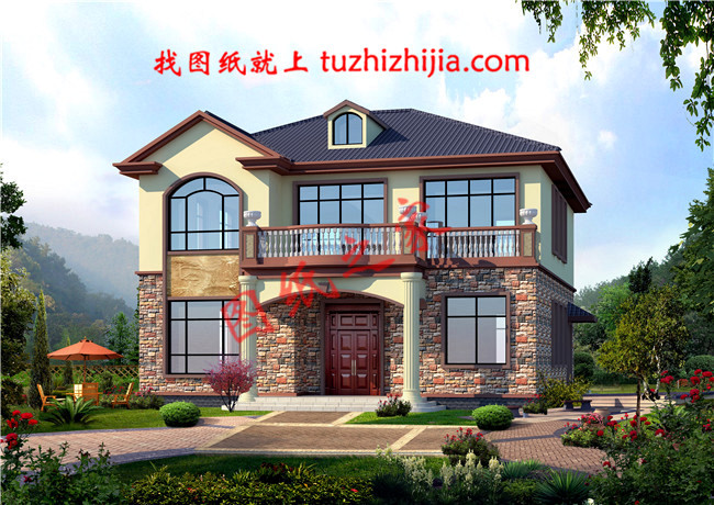 農(nóng)村30萬別墅款式圖片及設(shè)計圖，耐看又實(shí)用的二層小別墅！