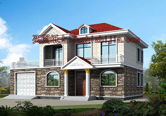農(nóng)村30萬別墅款式圖片及設(shè)計圖，耐看又實(shí)用的二層小別墅！