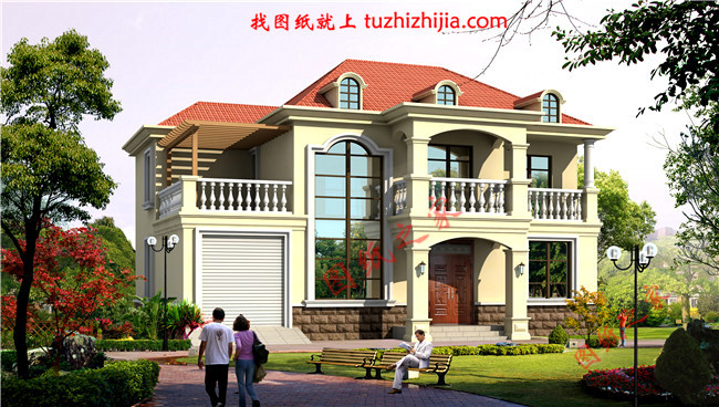 農(nóng)村30萬別墅款式圖片及設(shè)計圖，耐看又實(shí)用的二層小別墅！