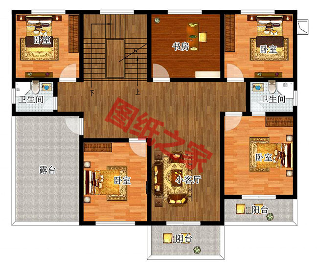 農(nóng)村30萬別墅款式圖片及設(shè)計圖，耐看又實(shí)用的二層小別墅！