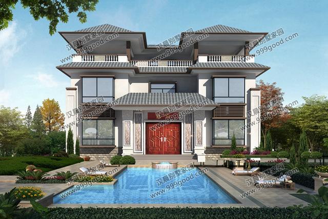 中風(fēng)格三層別墅戶型圖，這就是未來最漂亮的農(nóng)村房屋