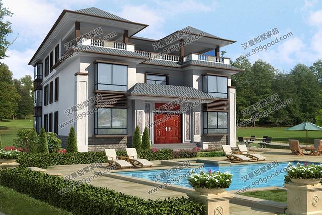 中風(fēng)格三層別墅戶型圖，這就是未來最漂亮的農(nóng)村房屋