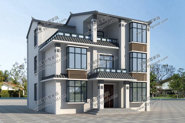 中風(fēng)格三層別墅戶型圖，這就是未來最漂亮的農(nóng)村房屋