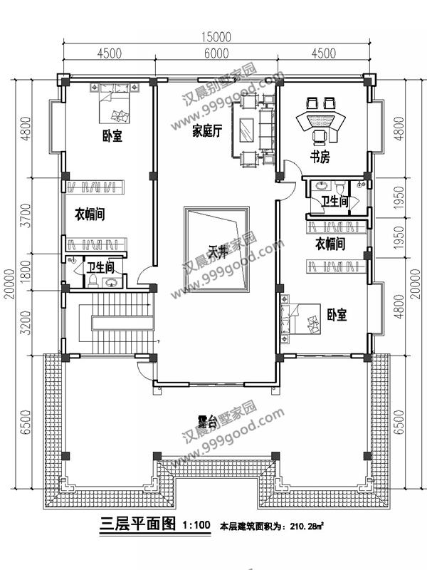 中風(fēng)格三層別墅戶型圖，這就是未來最漂亮的農(nóng)村房屋