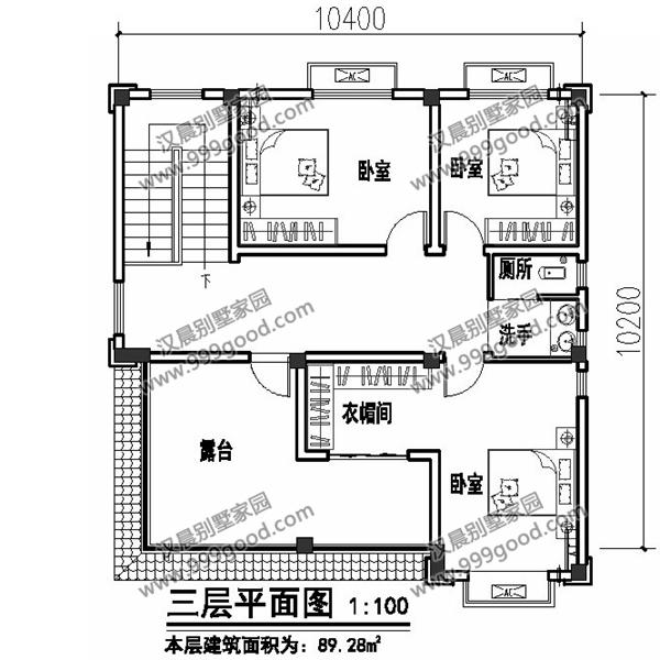 中風(fēng)格三層別墅戶型圖，這就是未來最漂亮的農(nóng)村房屋