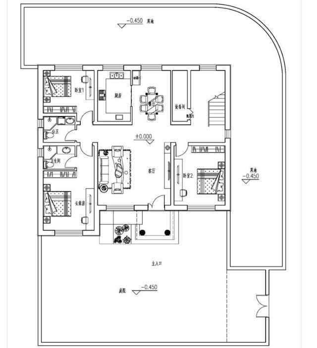 18年最新農(nóng)村二層別墅戶型圖及效果圖，6室3廳主體只要35萬！