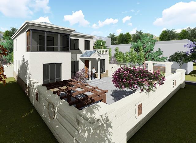 18年最新農(nóng)村二層別墅戶型圖及效果圖，6室3廳主體只要35萬！