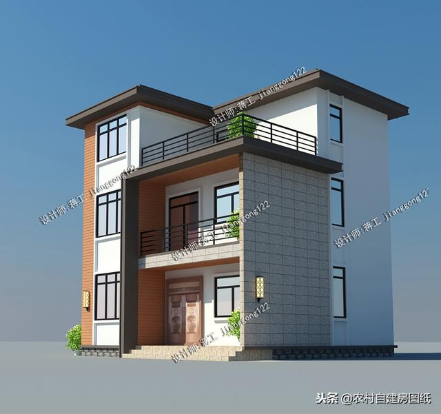 80平宅基地怎么建房？這套現(xiàn)代風別墅設計把農(nóng)村提高了一個檔次