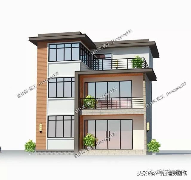 80平宅基地怎么建房？這套現(xiàn)代風別墅設計把農(nóng)村提高了一個檔次