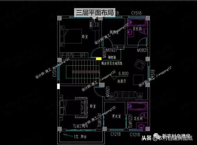 宅基地只有9×13米，這3套三層、三層半別墅設(shè)計(jì)都非常漂亮劃算
