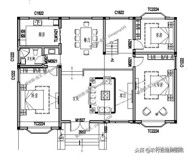 從這4套別墅設(shè)計中就能看出南北差異，第3套南北都可建