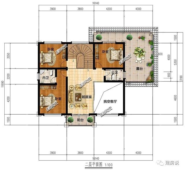 極具魅力的三層別墅設計，圖紙選的好，房子一定差不了