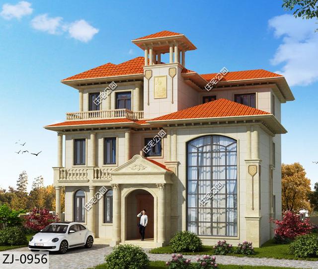 歐式三層別墅設(shè)計圖，健身房陽臺全都有，這樣的房子最適合生活