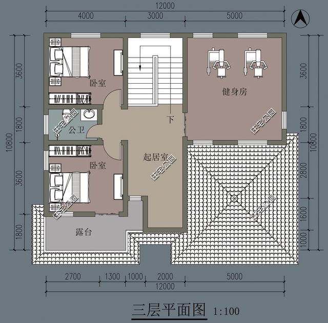 歐式三層別墅設(shè)計圖，健身房陽臺全都有，這樣的房子最適合生活