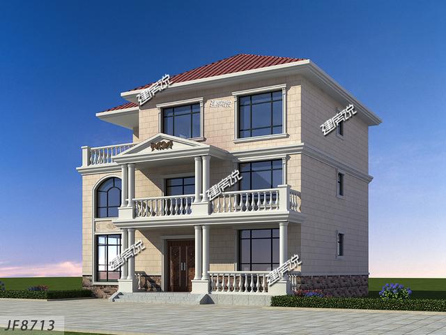 簡單大氣的歐式三層別墅設計圖，占地方正，好戶型越住越有錢