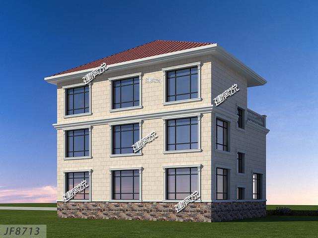 簡單大氣的歐式三層別墅設計圖，占地方正，好戶型越住越有錢