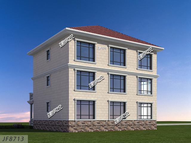 簡單大氣的歐式三層別墅設計圖，占地方正，好戶型越住越有錢