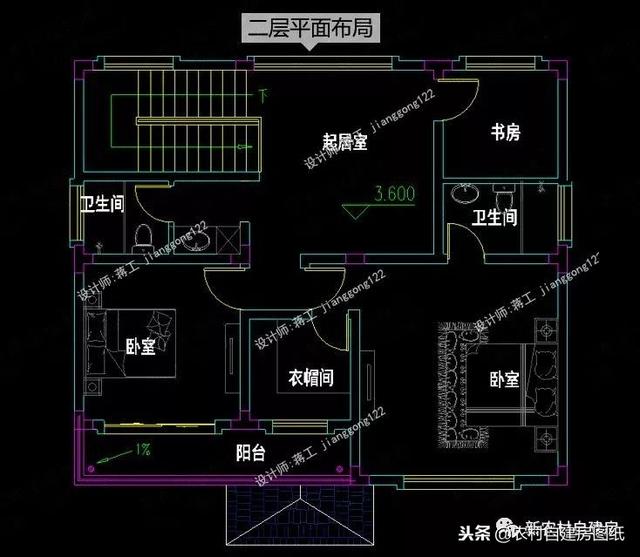 7套100平左右的農(nóng)村別墅設計圖紙，4套二層3套三層，小戶型精致實用！