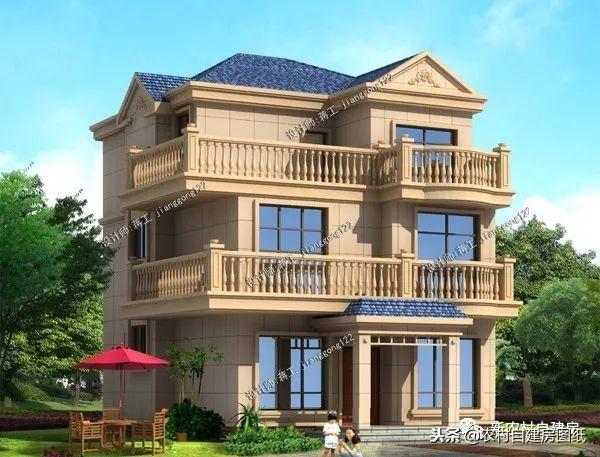 7套100平左右的農(nóng)村別墅設計圖紙，4套二層3套三層，小戶型精致實用！
