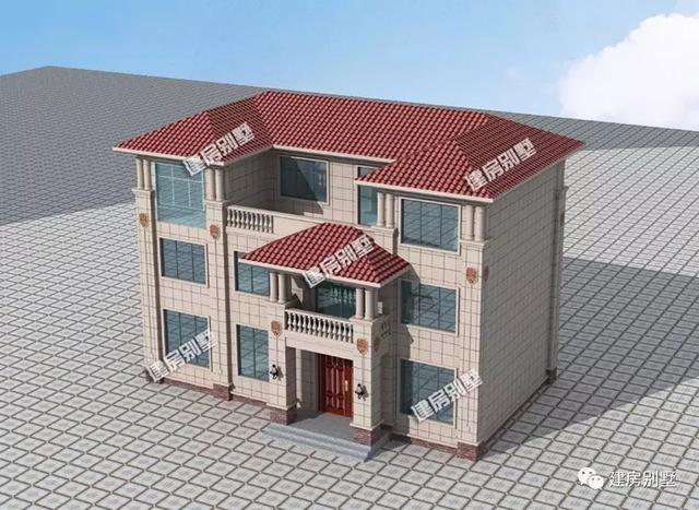 16×9米三層農(nóng)村別墅設(shè)計方案，光臥室就是12個，氣派又實用