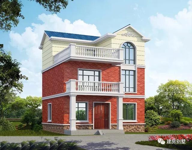 小面寬的農(nóng)村三層別墅設(shè)計，簡單又實用，施工隊極力推薦