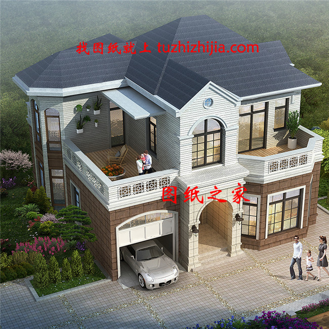 新農(nóng)村自建二層小樓圖，時尚大方，外型精美，室內(nèi)布局也很贊