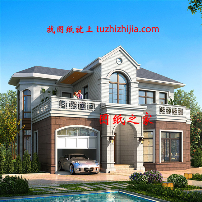 新農(nóng)村自建二層小樓圖，時尚大方，外型精美，室內(nèi)布局也很贊