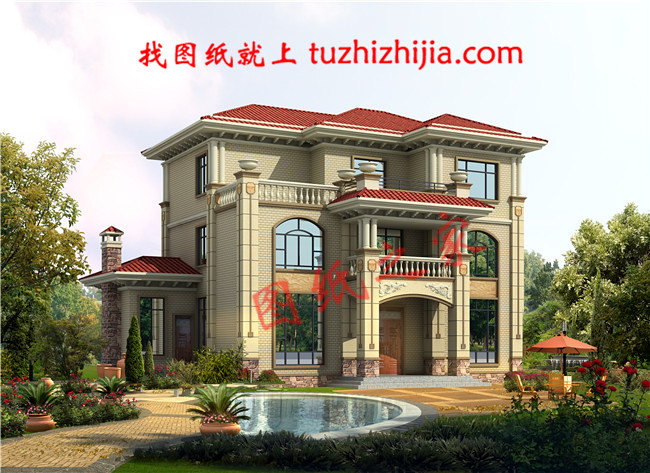 2024年新款別墅外觀圖三層戶型設(shè)計(jì)，適合人口較多的家庭修建！