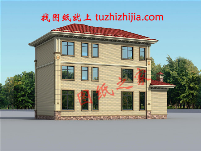 2024年新款別墅外觀圖三層戶型設(shè)計(jì)，適合人口較多的家庭修建！