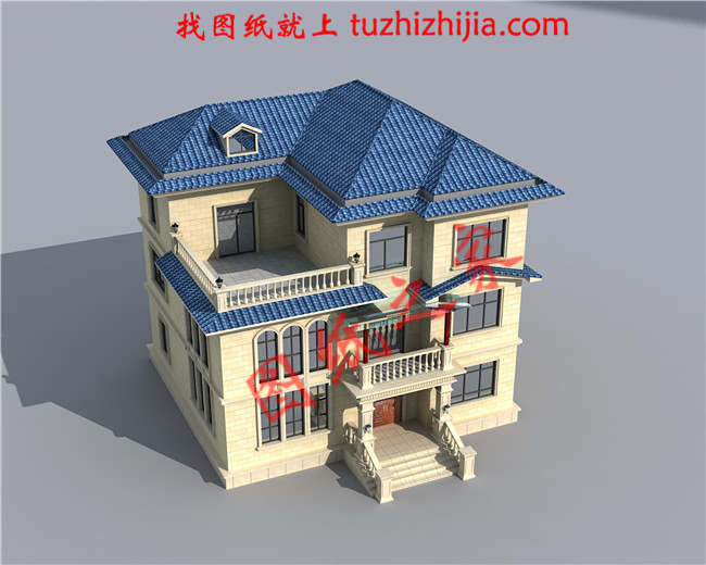 2024年新款別墅外觀圖三層戶型設(shè)計(jì)，適合人口較多的家庭修建！