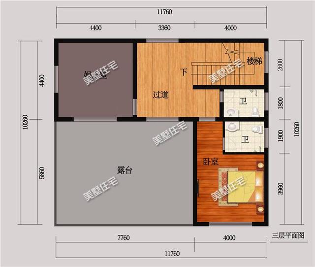 11x10米三層別墅設(shè)計(jì)圖紙，外觀大氣時(shí)尚，建起來就是高富帥！