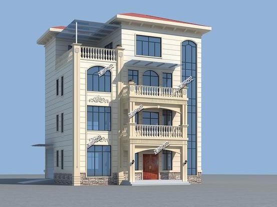 歐式豪華四層別墅設(shè)計(jì)圖，外型非常漂亮，建一棟在村里絕對(duì)拉風(fēng)