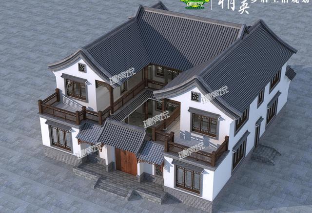 適合農(nóng)村大家庭建造的四合院別墅設(shè)計(jì)圖，顏值高造價(jià)低，非常經(jīng)濟(jì)實(shí)用！