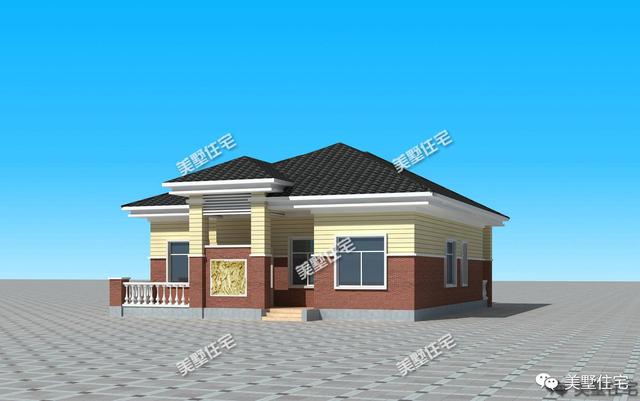 三款農村平層別墅設計圖，2廳4臥造價10萬起，1最好看2帶院子