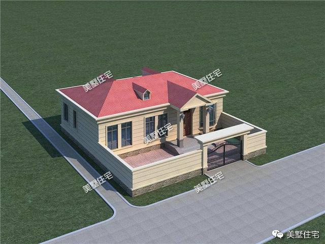 三款農村平層別墅設計圖，2廳4臥造價10萬起，1最好看2帶院子