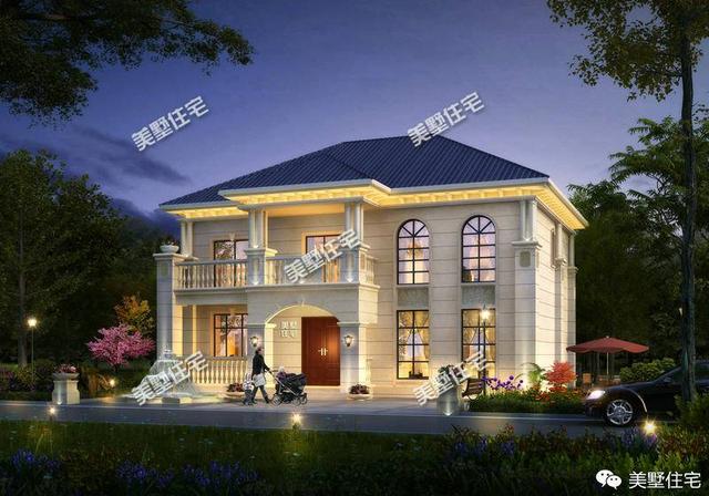 8套新農(nóng)村小二層別墅設(shè)計圖，設(shè)計都帶陽臺，毛坯造價30萬左右