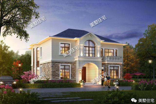 8套新農(nóng)村小二層別墅設(shè)計圖，設(shè)計都帶陽臺，毛坯造價30萬左右