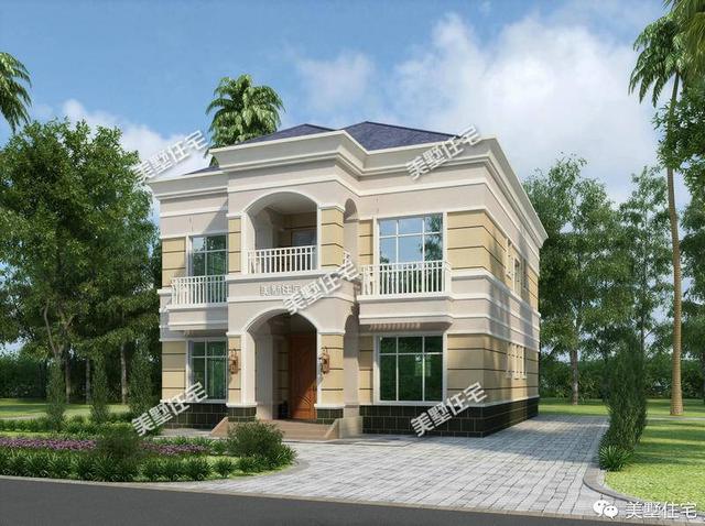 8套新農(nóng)村小二層別墅設(shè)計圖，設(shè)計都帶陽臺，毛坯造價30萬左右