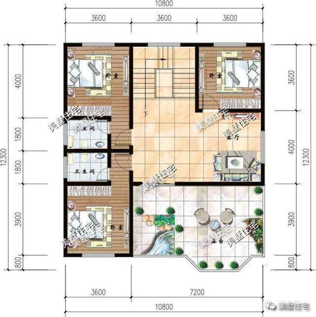 12×10米歐式別墅設(shè)計，一套二層、兩套三層，這樣的設(shè)計50年不過時