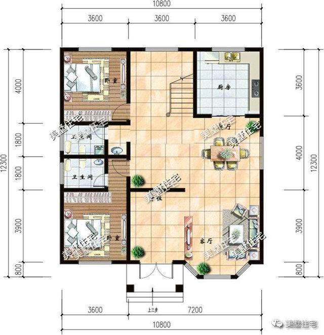 12×10米歐式別墅設(shè)計，一套二層、兩套三層，這樣的設(shè)計50年不過時
