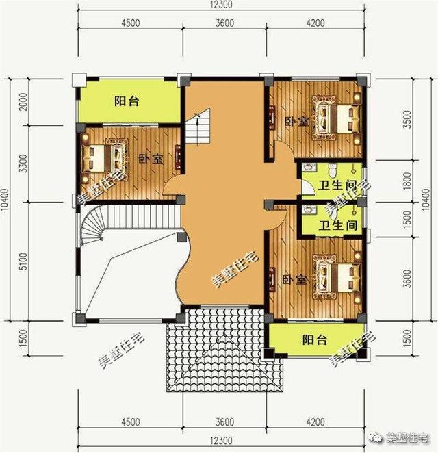 12×10米歐式別墅設(shè)計，一套二層、兩套三層，這樣的設(shè)計50年不過時