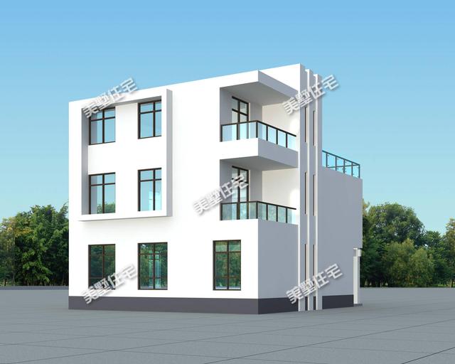 現(xiàn)代簡約型三層別墅設(shè)計(jì)，8臥6衛(wèi)帶露臺，經(jīng)濟(jì)實(shí)用人人夸！