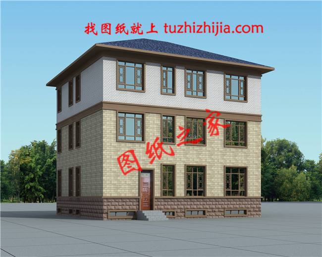 2019新款新式農(nóng)村50萬三層別墅圖片，帶地下室，美觀大氣