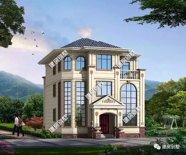 三層帶地下室樓房設計圖，外觀精致漂亮，是大戶人家！