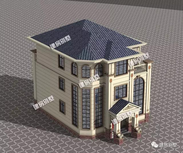 三層帶地下室樓房設計圖，外觀精致漂亮，是大戶人家！