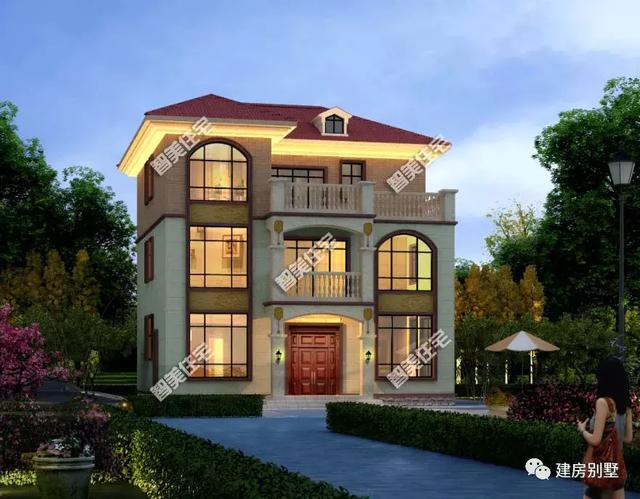 124平三層農(nóng)村小洋樓設計圖，家人住的好，生活才更有奔頭