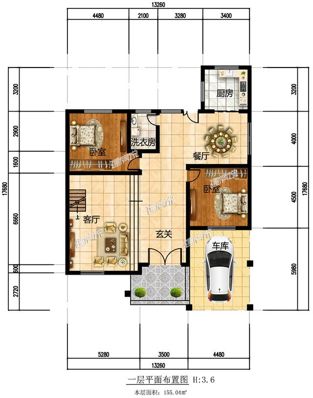 二層精致鄉(xiāng)村別墅，帶有院子和車庫，30萬就能享受庭院生活！