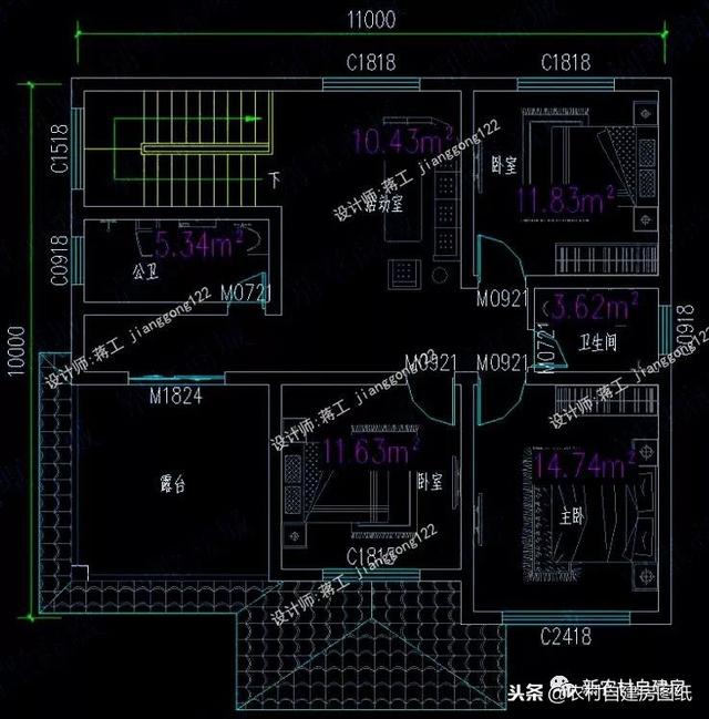 6套140平以內(nèi)的農(nóng)村三層別墅設(shè)計圖，戶型趕緊選好了，明年就開工建房吧。