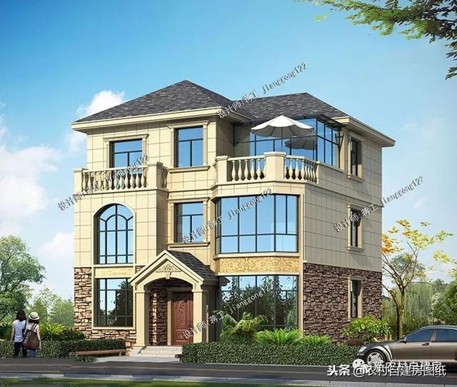 6套140平以內(nèi)的農(nóng)村三層別墅設(shè)計圖，戶型趕緊選好了，明年就開工建房吧。